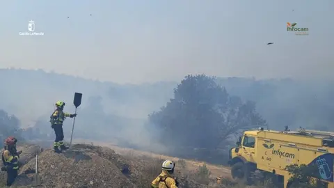 Incendio en Guadalajara - Foto del Servicio de Prevenci&oacute;n y Extinci&oacute;n de Incendios Forestales  de Castilla La Mancha (INFOCAM)
