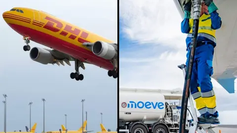 DHL Express y Moeve firman un acuerdo para el suministro de combustible de aviaci&oacute;n sostenible en Barajas - Fotos de DHL Express