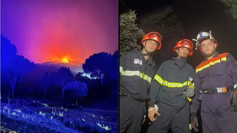 Protecci&oacute;n Civil de Alcal&aacute; se despliega en el incendio junto al embalse de San Juan - Foto del Ayuntamiento de Alcal&aacute; de Henares