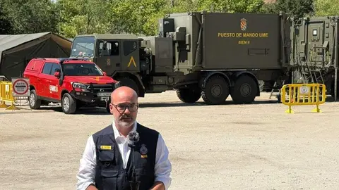 Francisco Mart&iacute;n en el Puesto de Mando Avanzado | Foto de Servimedia
