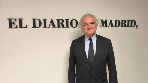 Miguel Garrido de la Cierva, tras su entrevista en la redacci&oacute;n de El Diario de Madrid