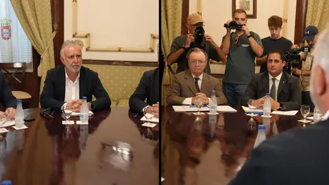 Reuni&oacute;n entre &Aacute;ngel V&iacute;ctor Torres, ministro de Pol&iacute;tica Territorial y Memoria Democr&aacute;tica (izquierda de la foto) y Juan Vivas, presidente de Ceuta (derecha de la foto) - Foto del Ministerio de Pol&iacute;tica Territorial y Memoria Democr&aacute;tica