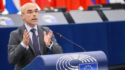 Jorge Buxad&eacute; en una intervenci&oacute;n en el Parlamento Europeo | Foto de Vox