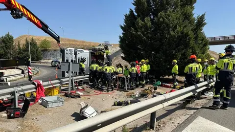 Accidente M-45 - Foto Emergencias Madrid