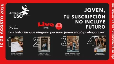 USO denuncia que alquilar una vivienda absorbe el 98,7% del sueldo de un joven y retrasa la emancipaci&oacute;n a los 30 a&ntilde;os - Imagen de USO