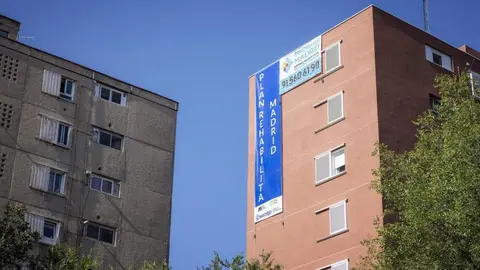 Edificio del barrio de Pavones incluido en el Plan Rehabilita Madrid - Foto Ayuntamiento de Madrid