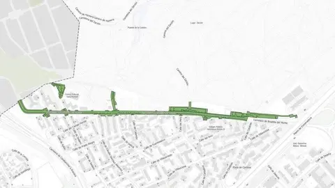 Plano del &aacute;mbito de la carretera de Boadilla