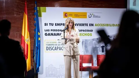 Yolanda D&iacute;az, durante un acto sobre discapacidad | Foto del Ministerio de trabajo