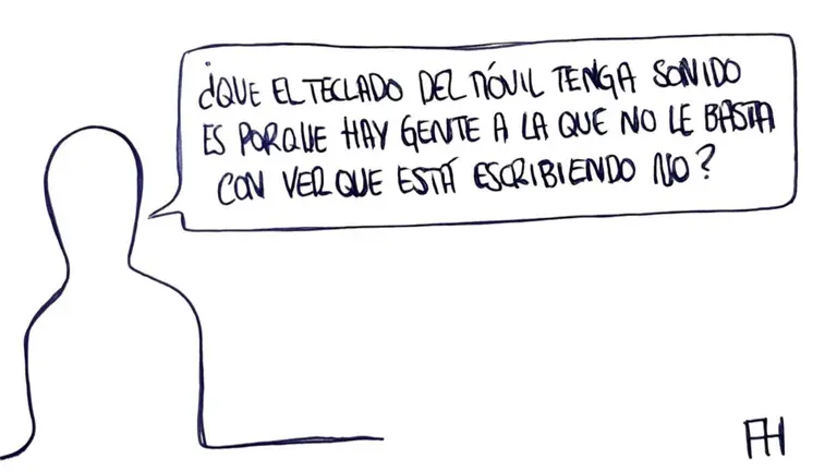 Teclado del m&oacute;vil - Las Vi&ntilde;etas de Manuel Franganillo