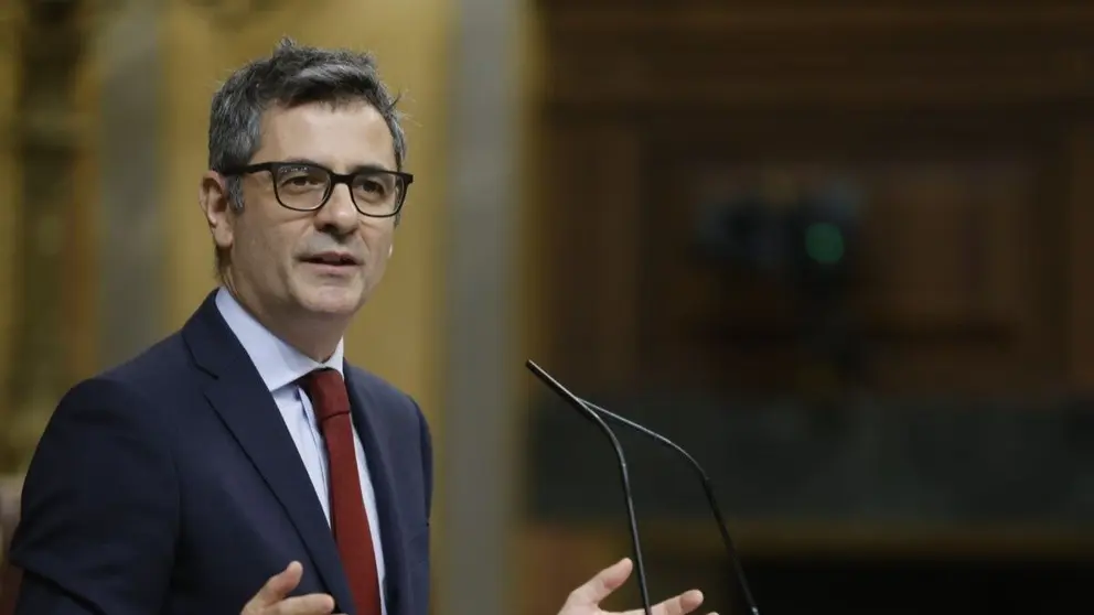 El ministro de Presidencia, Justicia y Relaciones con las Cortes, F&eacute;lix Bola&ntilde;os - Foto del Congreso de los Diputados