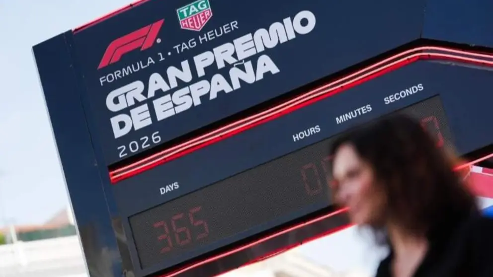 Ayuso, durante un acto de presentación del Gran Premio de Fórmula 1 - Foto de archivo de la Comunidad de Madrid
