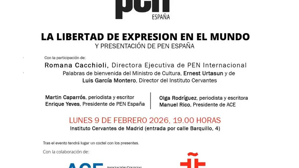 La libertad de expresi&oacute;n en el mundo - Cartel de la PEN Espa&ntilde;a