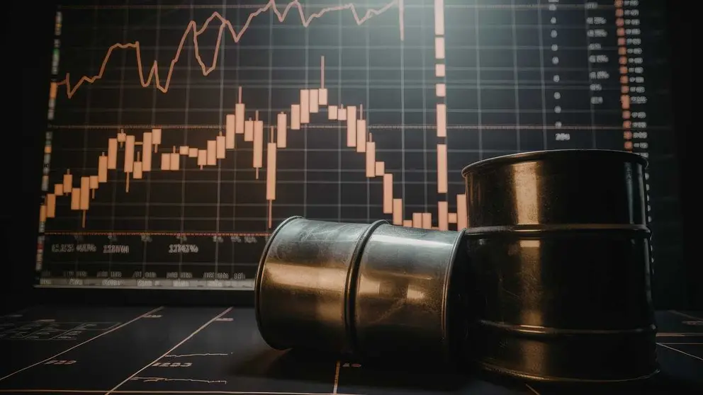 Barril de petr&oacute;leo y bolsa - Imagen de Rusu's Images (Canva)