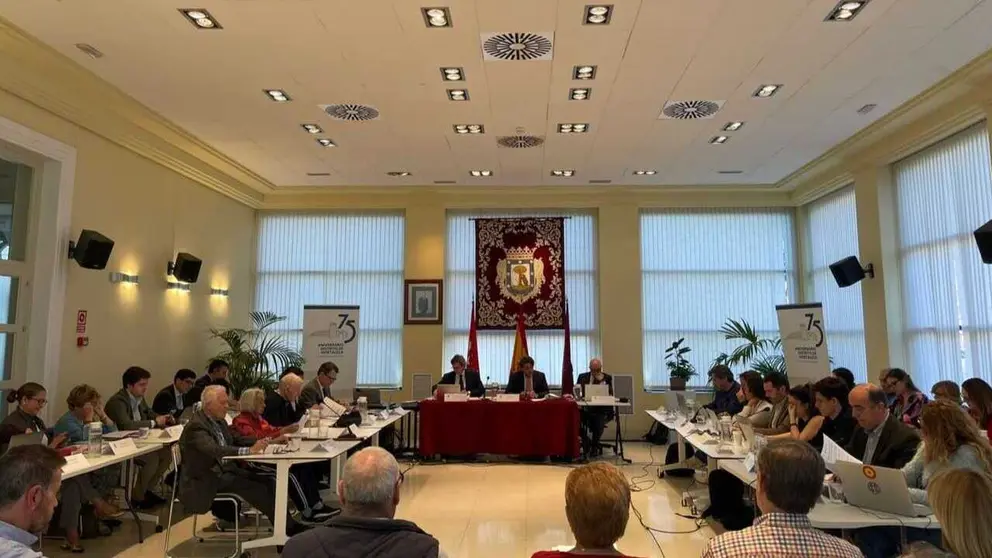 P&eacute;rez presidiendo el Pleno de la Junta de Hortaleza