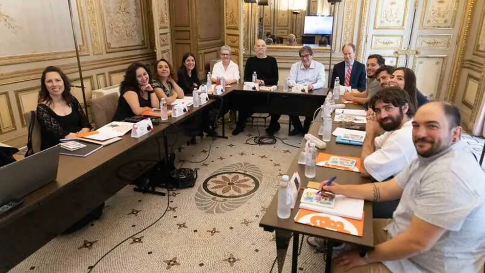 Taller de libros period&iacute;sticos con Mart&iacute;n Caparr&oacute;s durante la 83.&ordf; edici&oacute;n de la FLMadrid. &copy; Patricia J. Garcinu&ntilde;o