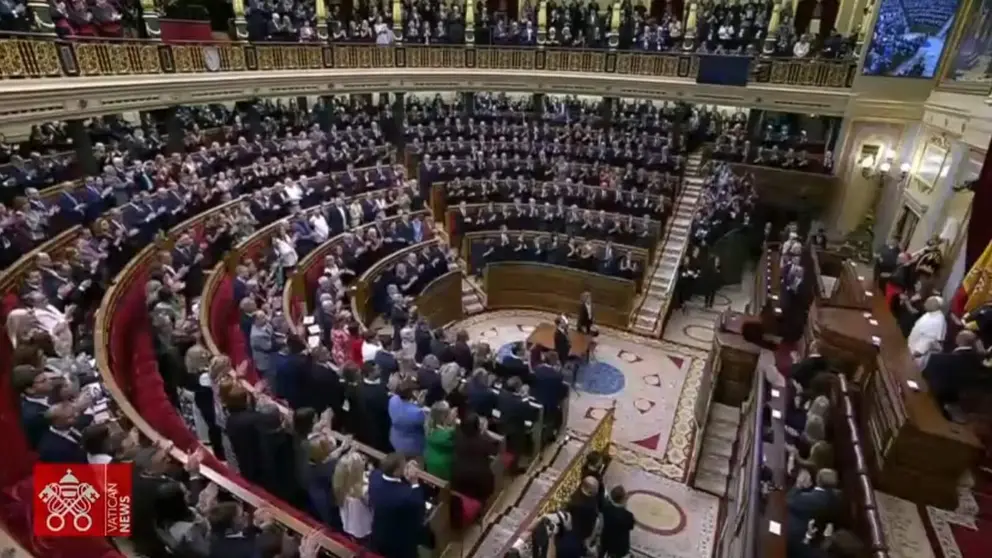 El Papa Le&oacute;n XIV en el Congreso - Imagen del v&iacute;deo de Vatican News