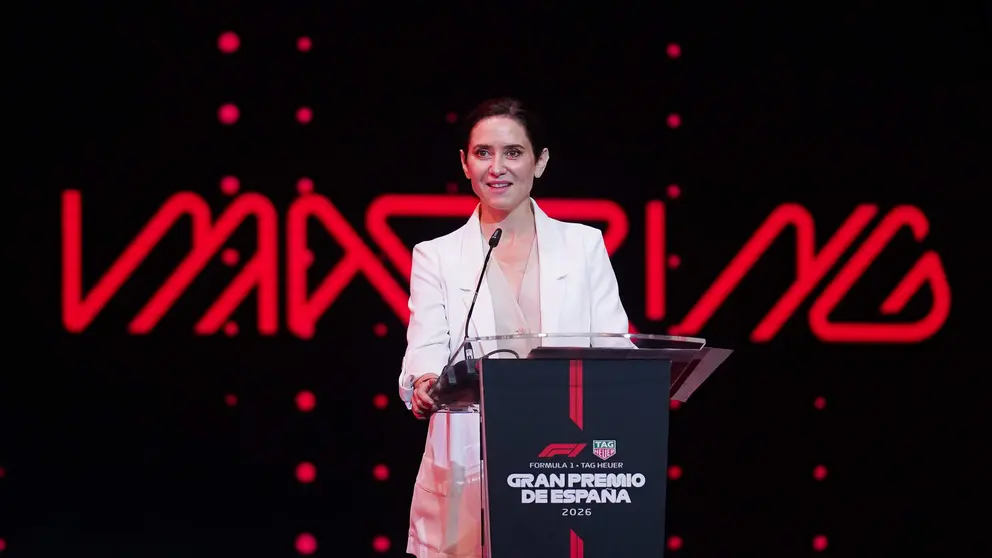 Ayuso en la presentaci&oacute;n del circuito de F&oacute;rmula 1 - Foto Comunidad de Madrid