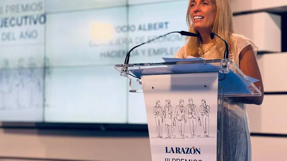 La consejera Albert, en la apertura de los III Premios Ejecutivo del A&ntilde;o, organizados por el diario La Raz&oacute;n - Foto Comunidad de Madrid