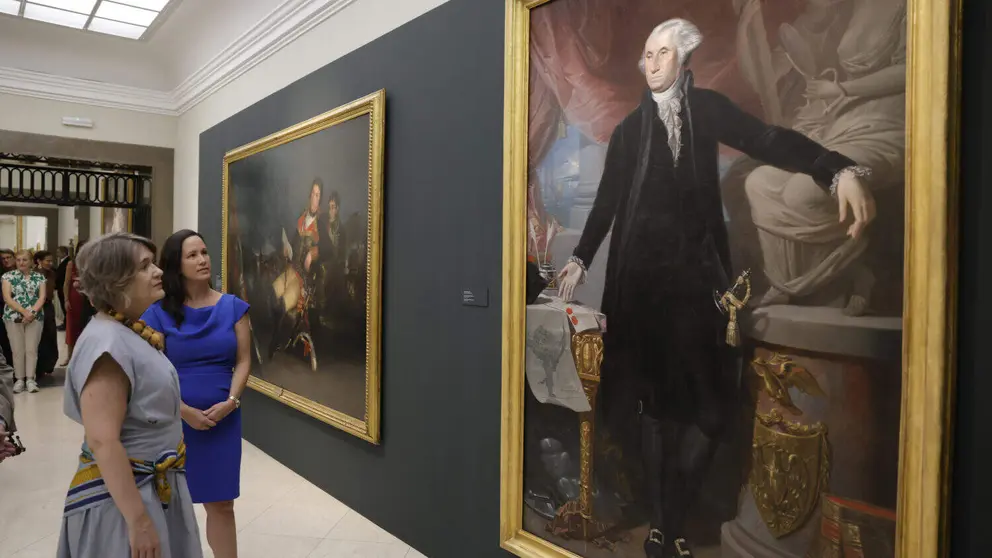 La delegada de Cultura, Turismo y Deporte, Marta Rivera de la Cruz, participa en la presentaci&oacute;n del nuevo espacio de la Real Academia de Bellas Artes de San Fernando que acoger&aacute; un retrato de George Washington