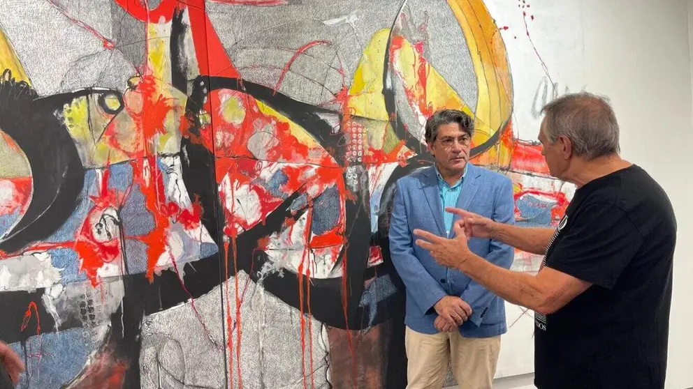 El concejal del distrito, David P&eacute;rez, ha participado en la inauguraci&oacute;n de esta muestra que puede visitarse hasta el 28 de agosto