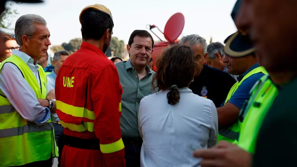 Ma&ntilde;ueco, en el puesto de mando de Navaluenga | Foto de ICAL