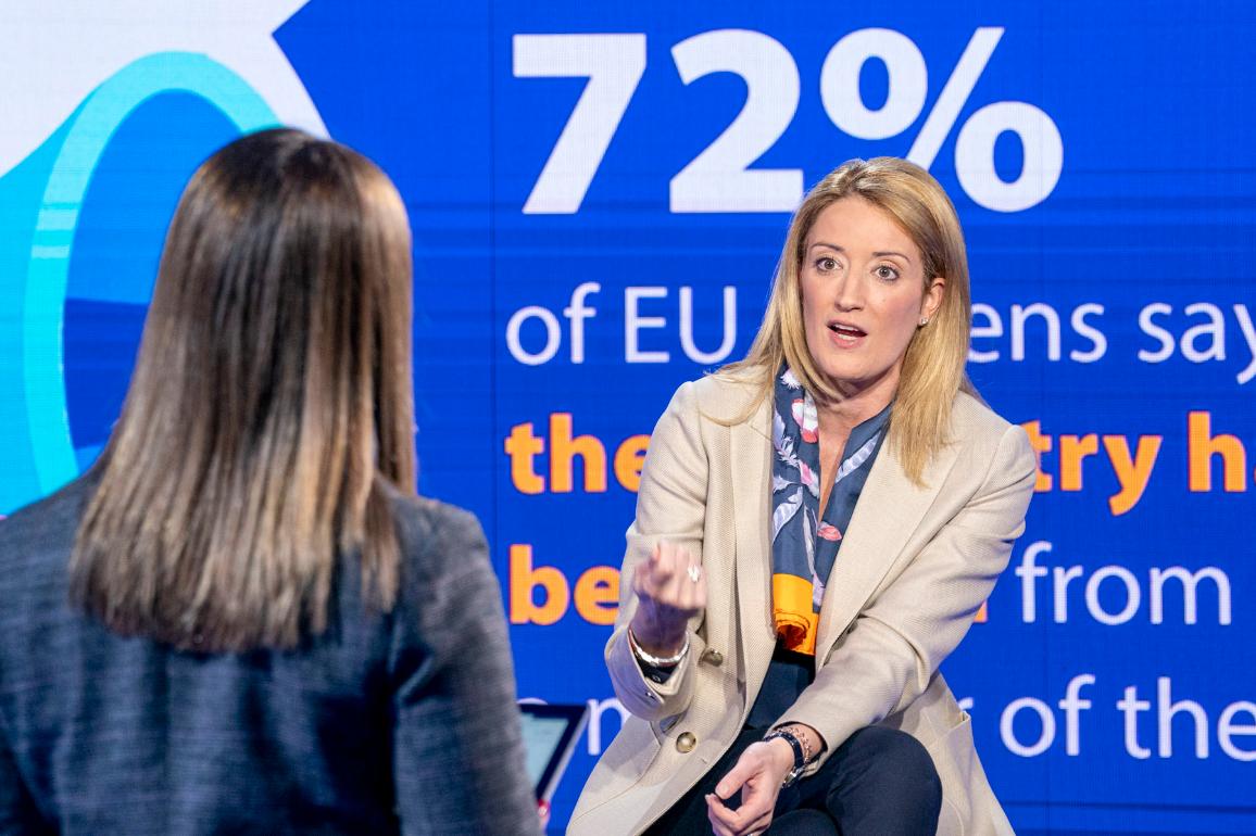 La presidenta del Parlamento Europeo, Roberta Metsola - Foto de la UE