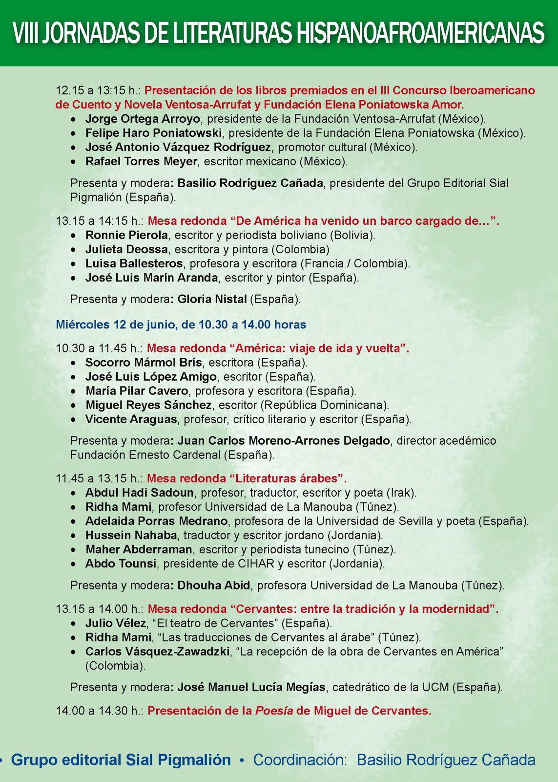 VIIIJornadas de Literaturas Hispanoafroamericanas