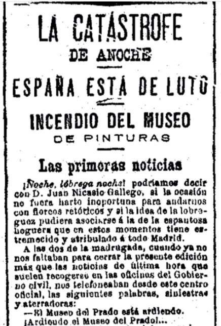 El falso incendio del Museo del Prado.