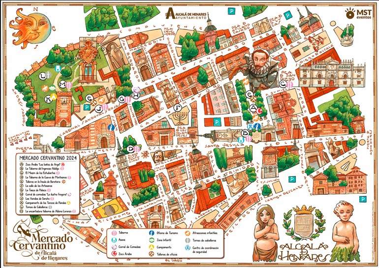 Plano Mercado Cervantino Alcalá de Henares