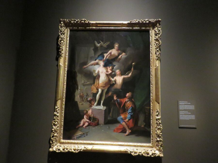 Pigmalión enamorado de su estatua, 1717, de Jean Raoux