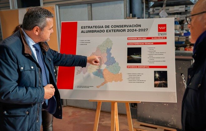 El consejero Rodrigo ha presentado los datos de siniestralidad de 2024 en el Centro de Conservación de Las Rozas - Foto Comunidad de Madrid