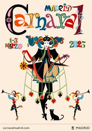 Cartel Carnaval Madrid 2025 - Ayuntamiento de Madrid