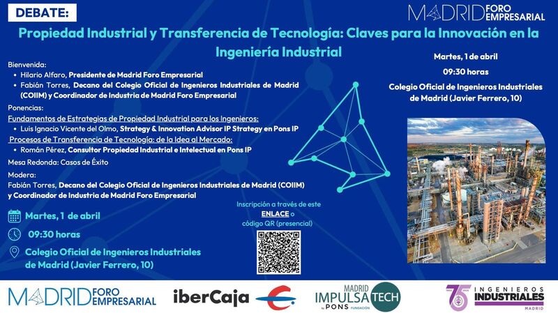 Impulsar la innovación en la Ingeniería Industrial: jornada clave sobre Propiedad Industrial y Transferencia de Tecnología