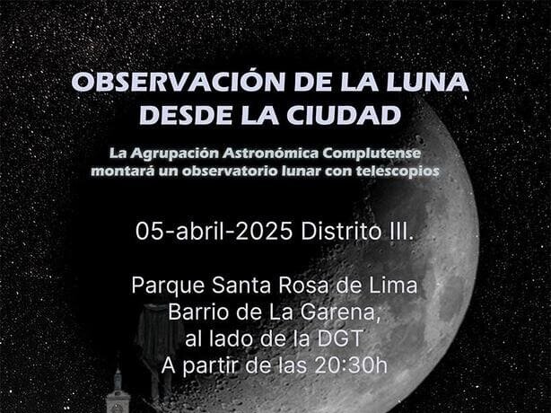 La Plaza Santa Rosa de Lima acoge este sábado una nueva observación astronómica en familia