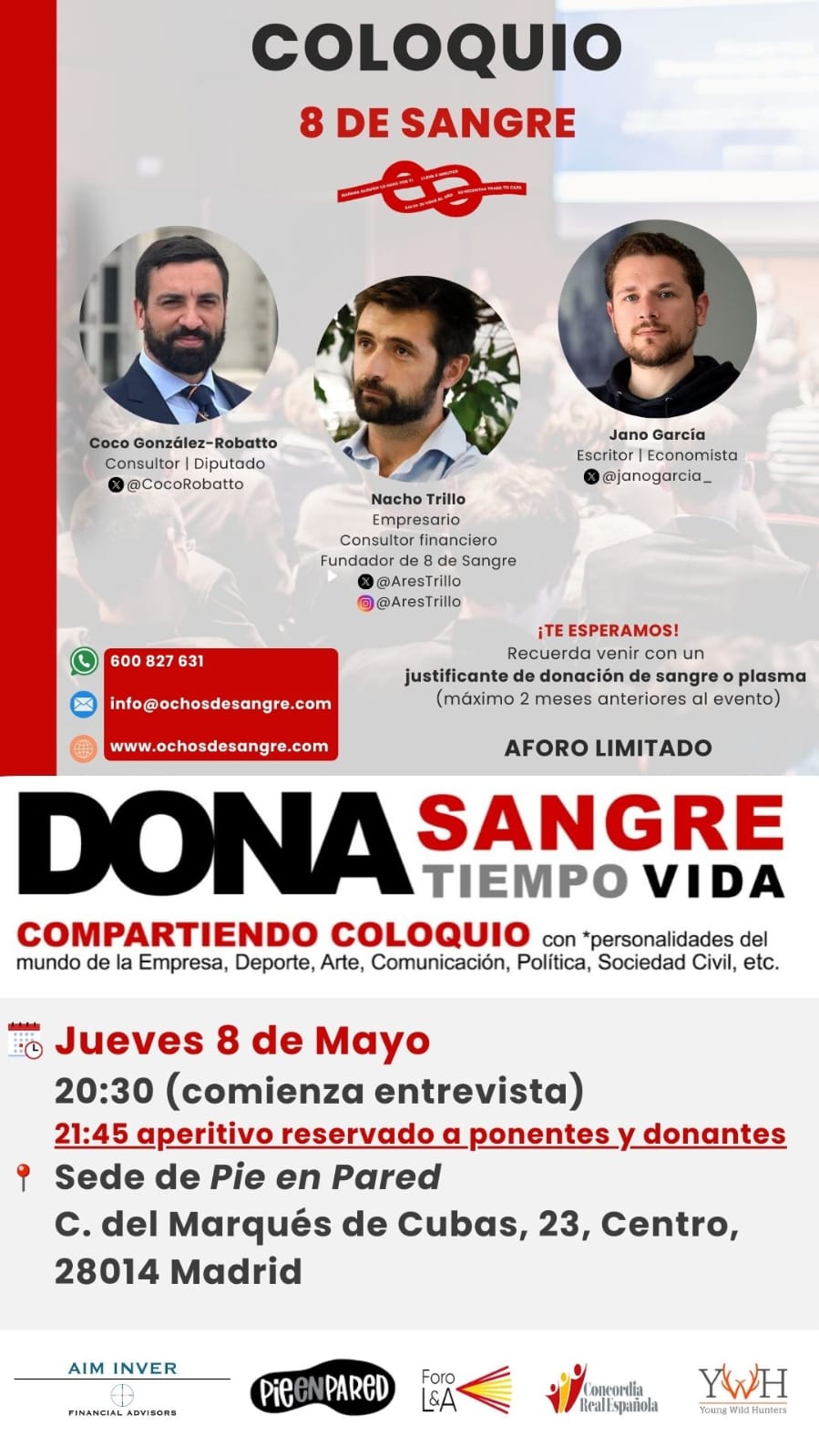 Coloquio 8 de sangre con Coco González-Robatto y Jano García