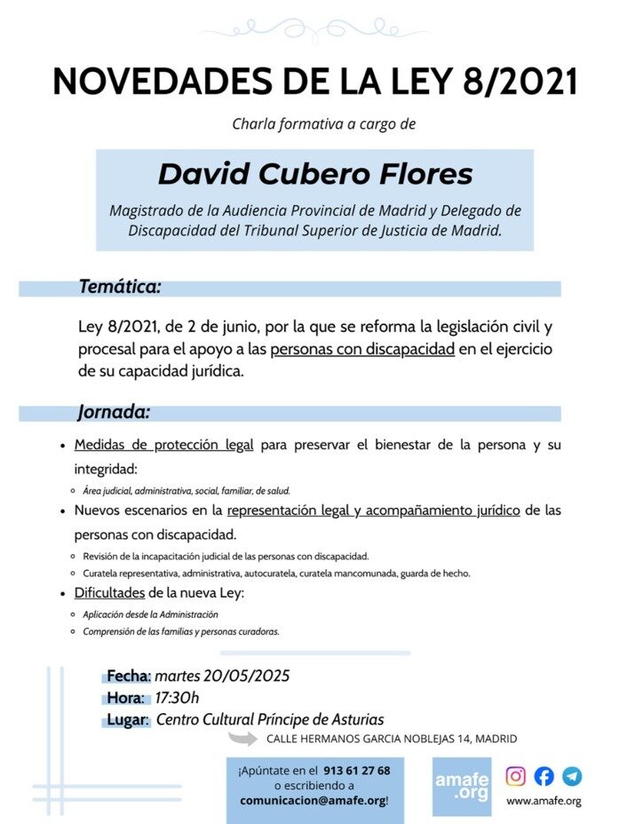 Cartel jornada magistrado David Cubero