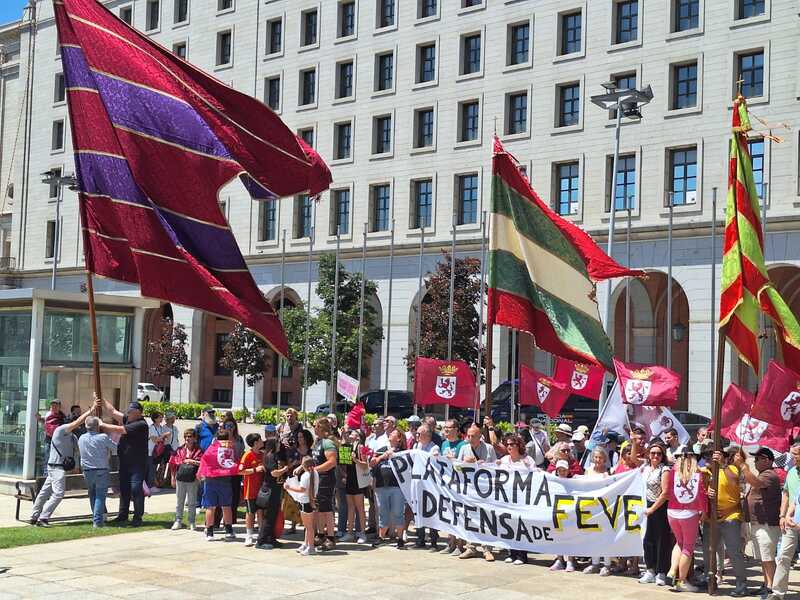 Manifestación leoneses en Madrid.