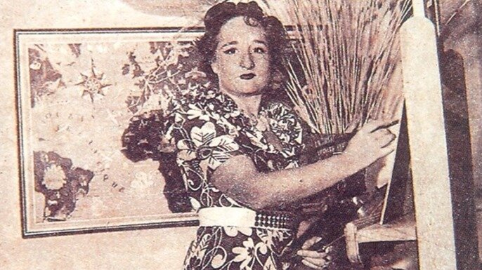 Maruja Mallo en su estudio de Buenos Aires