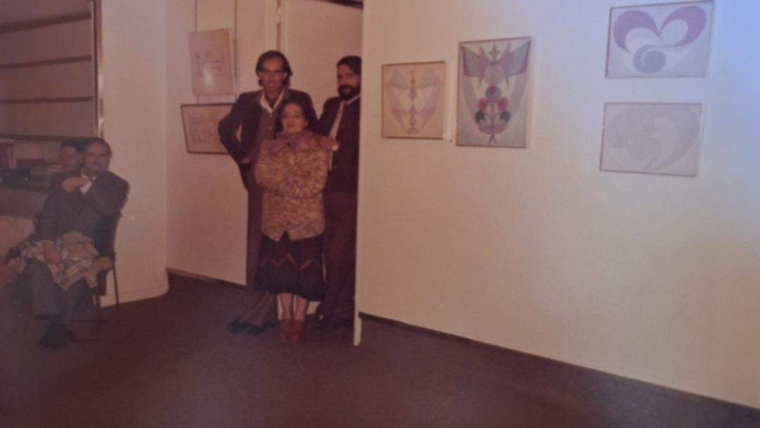 Maruja Mallo con José Vázquez Cereijo, Manolo Montenegro y Gregorio Prieto.