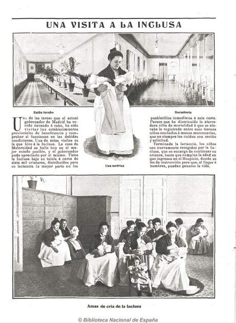 Reportaje sobre la Inclusa en el semanario Nuevo Mundo del 22-06-1905