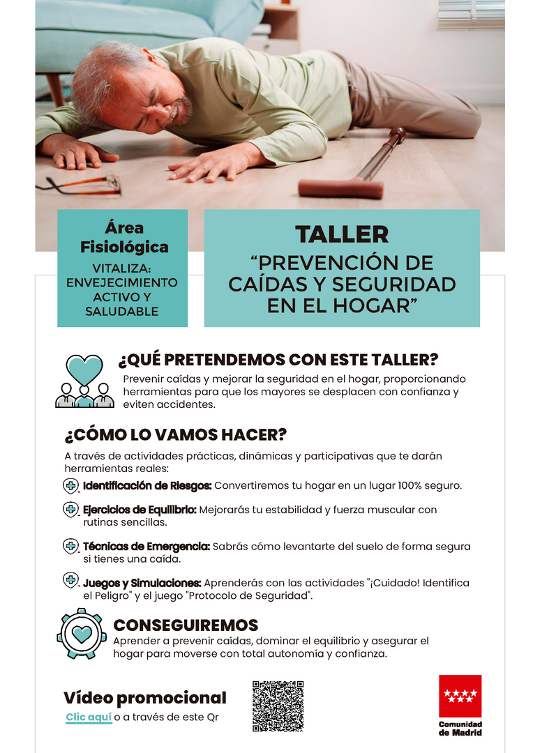 Taller de prevención de caídas y seguridad en el hogar 23 de enero en Torrelodones