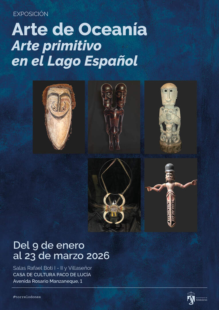 Cartel Arte de Oceanía exposición - Foto del Ayuntamiento de Torrelodones