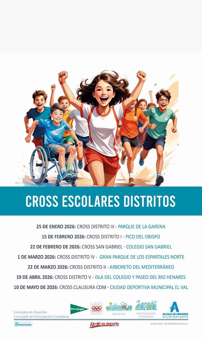 Cross escolares distritos Alcalá de Henares - Foto del Ayuntamiento de Alcalá de Henares
