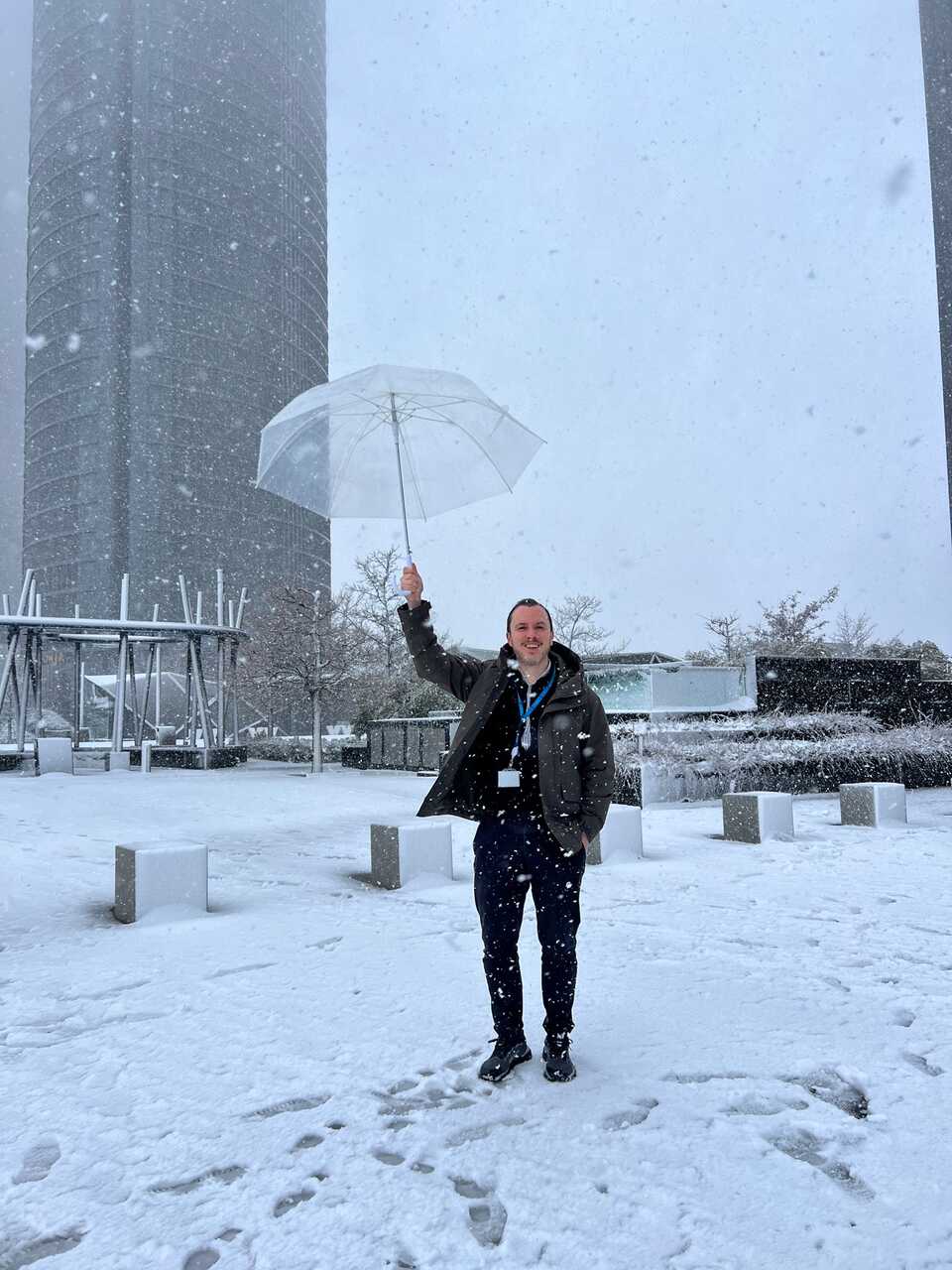Nevada en las Cuatro Torres Madrid 28 de enero 2026 - Foto de Raúl @Raulfedez en X