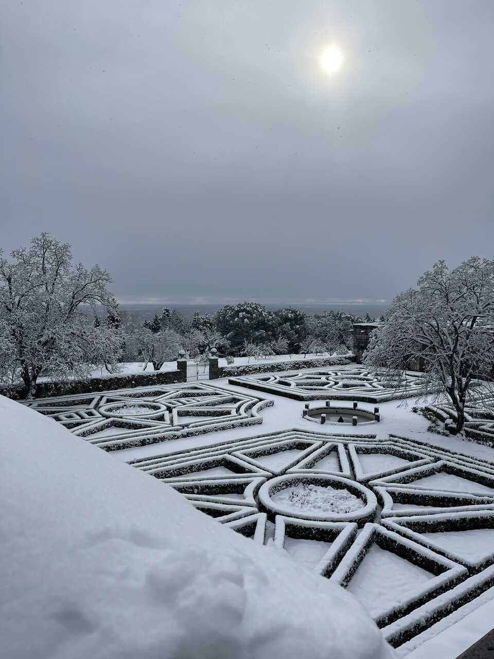 Nevada en San Lorenzo de El Escorial 28 de enero 2026 - Foto de X @TabogaKaren Karen Taboga