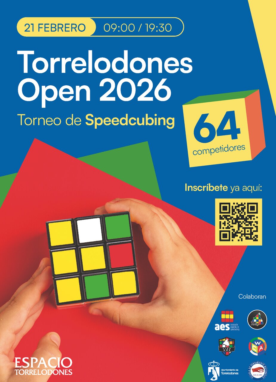 Cartel speedcubing - Imagen del Ayuntamiento de Torrelodones
