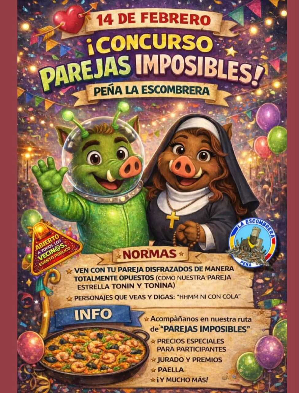 Concurso de disfraces La Escombrera Carnaval 2026 - Imagen del Ayuntamiento de Torrelodones