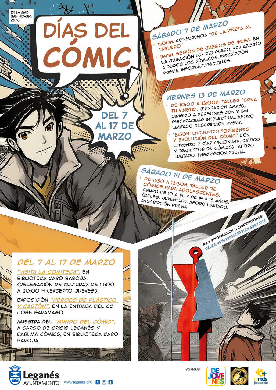 Cartel Días del Cómic 2026 Leganés - Imagen del Ayuntamiento de Leganés