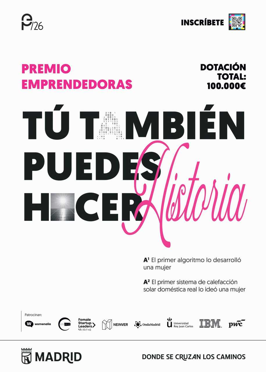 Cartel Premio Emprendedoras 2026 - Imagen de Madrid Emprende