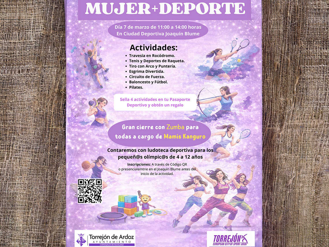 Cartel Mujer Deporte - Imagen del Ayuntamiento de Torrejón de Ardoz